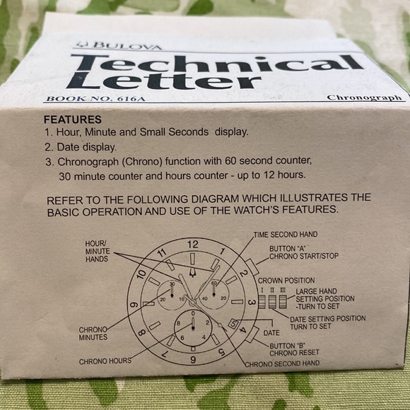 Men’s Bulova Accutron Model #65B139 Chronograph with Scuda rubber band - Picture 8 of 8